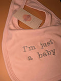 Personalised Pink Cotton Bib