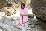 Personalised Pink Red Border Pure Cashmere Wrap