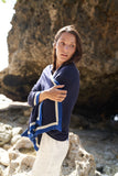 Personalised Navy Nautical Pure Cashmere Wrap