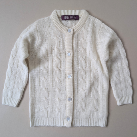 Personalised Cashmere Cable Knit Baby Cardigan