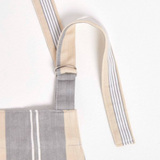 Personalised Grey Beige Striped Apron