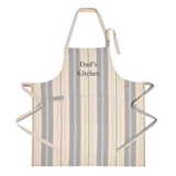 Personalised Grey Beige Striped Apron