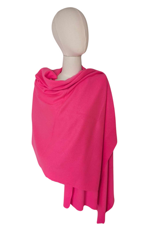 Personalised Neon Pink Pure Cashmere Wrap