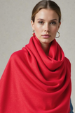 Personalised Orangey Red Pure Cashmere