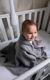 Personalised Grey Pure Cashmere Baby Blanket