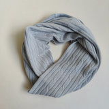 Personalised Grey Pure Cashmere Cable Knit Snood