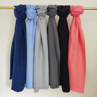 Pure Cashmere Ribbed Scarf