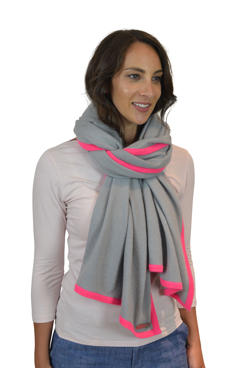 Pink cashmere wrap best sale